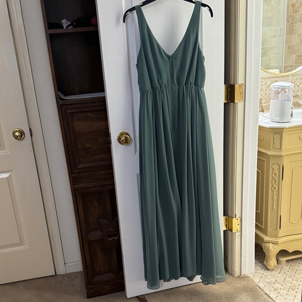 Birdy Grey Teal Maxi Dress Size Small EUC - Picture 5 of 7